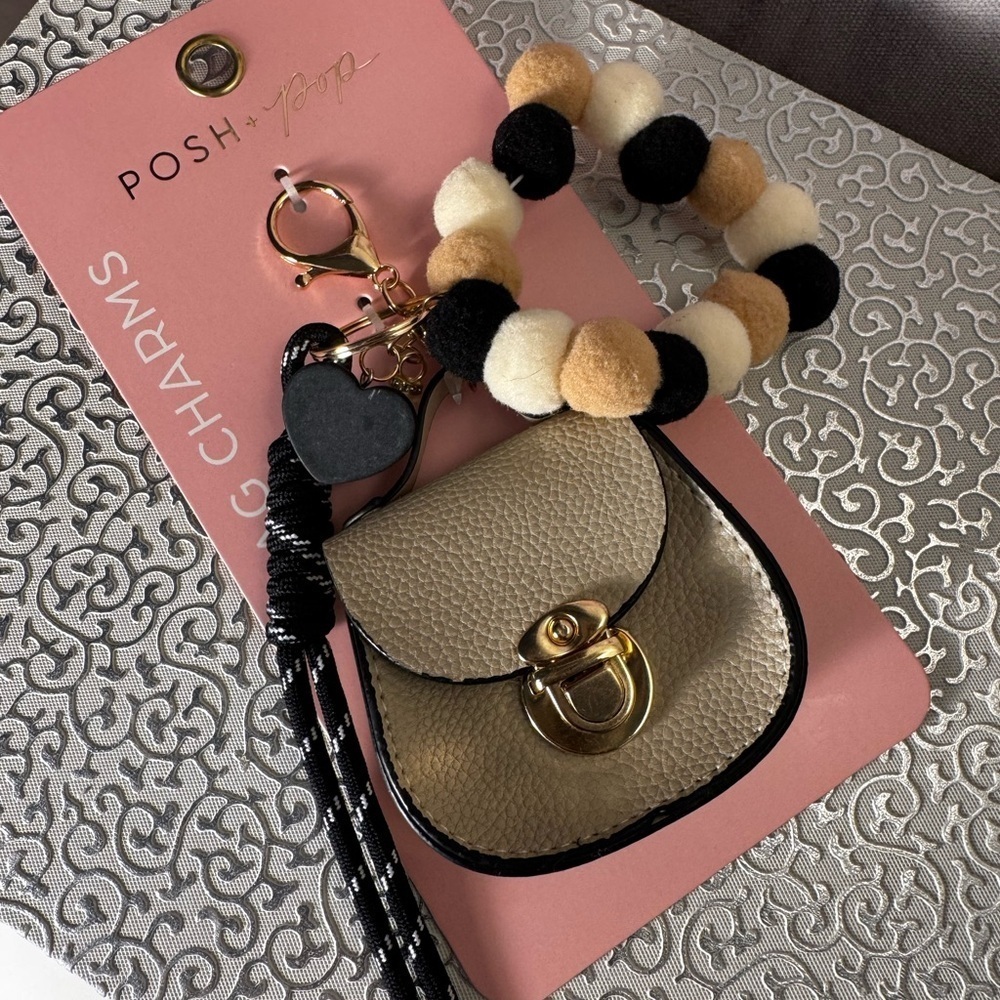 Posh and Pop Bag Charm NWT